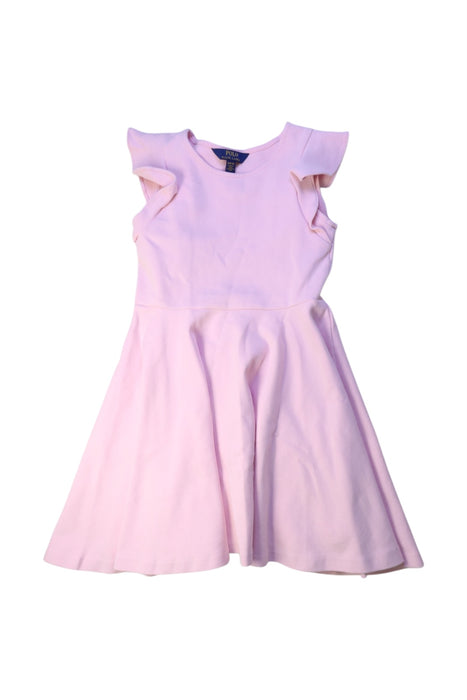 A Pink Sleeveless Dresses from Polo Ralph Lauren in size 8Y for girl. (Front View)