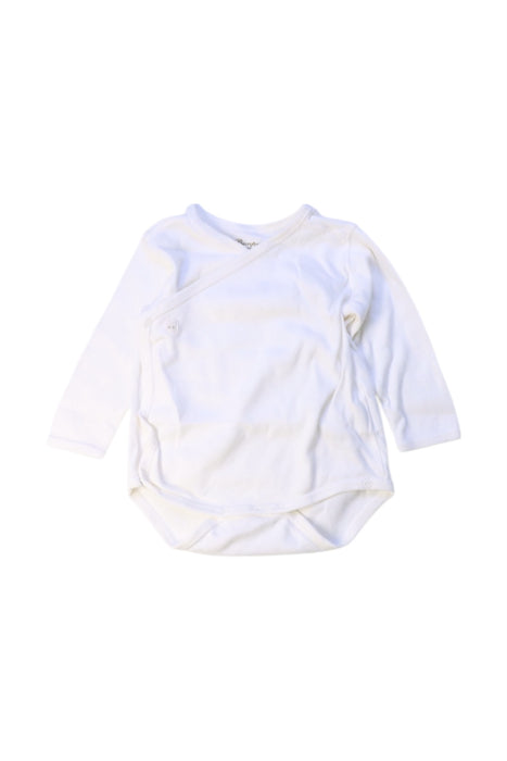 A White Long Sleeve Bodysuits from Bonpoint in size 0-3M for girl. (Front View)