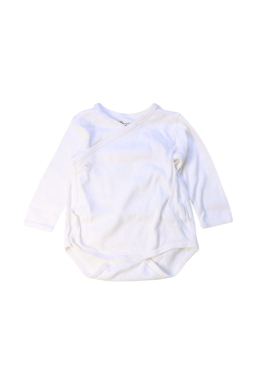A White Long Sleeve Bodysuits from Bonpoint in size 0-3M for girl. (Front View)