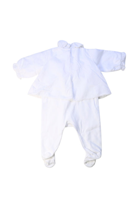 A White Pants Sets from Jacadi in size 0-3M for girl. (Back View)