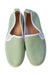 A Green Slip Ons from Pare Gabia in size 9Y for neutral. (Back View)