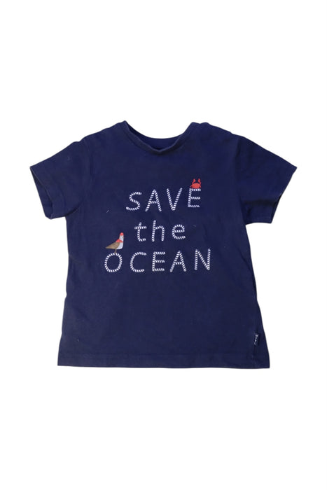 A Navy Short Sleeve T Shirts from Mayoral in size 12-18M for boy. (Front View)