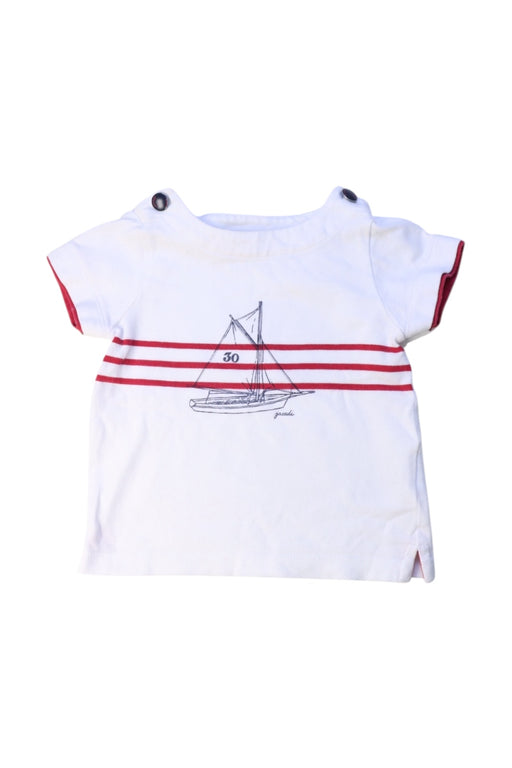 A White Short Sleeve Shirts from Jacadi in size 12-18M for boy. (Front View)