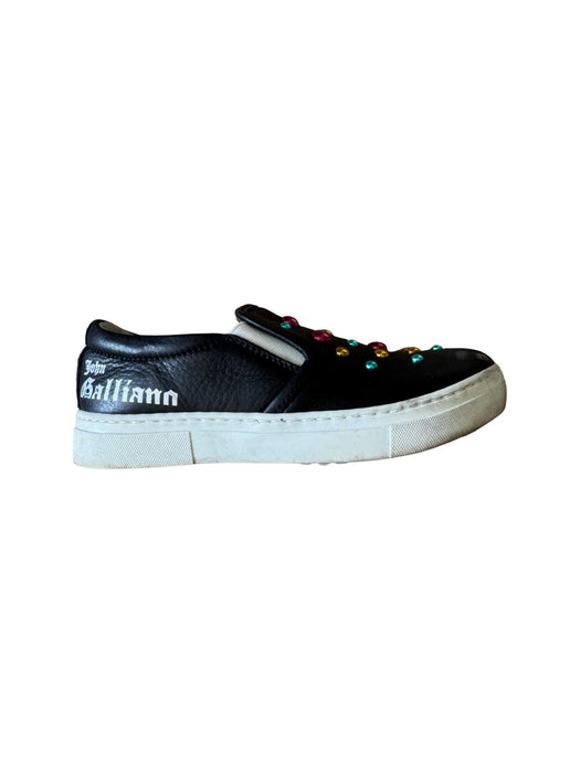 A Black Slip Ons from John Galliano in size 5T for girl. (Back View)