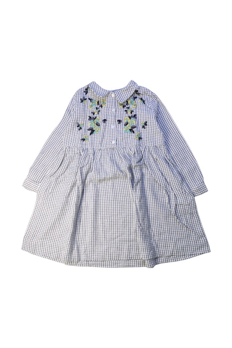 A Blue Long Sleeve Dresses from Bonpoint in size 3T for girl. (Front View)