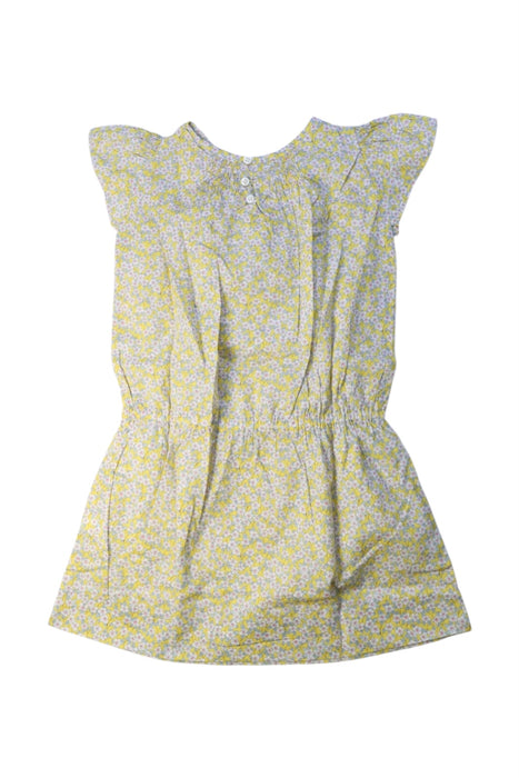 A Yellow Sleeveless Dresses from Bonpoint in size 3T for girl. (Back View)
