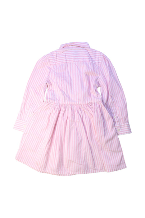 A Pink Long Sleeve Dresses from Polo Ralph Lauren in size 3T for girl. (Back View)
