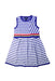 A Blue Sleeveless Dresses from Polo Ralph Lauren in size 6T for girl. (Front View)