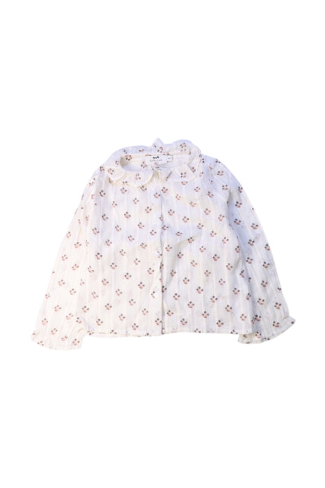 A White Long Sleeve Shirts from Cyrillus in size 3T for girl. (Front View)