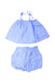 A Blue Shorts Sets from Seed in size 18-24M for girl. (Back View)