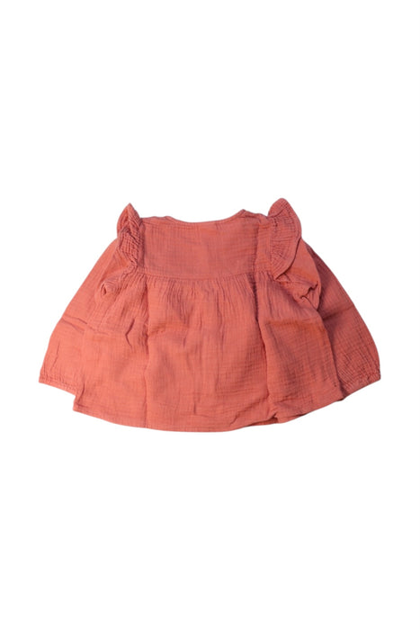 A Orange Long Sleeve Tops from Seed in size 12-18M for girl. (Back View)