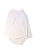 A White Long Sleeve Bodysuits from Petit Bateau in size 3T for girl. (Front View)