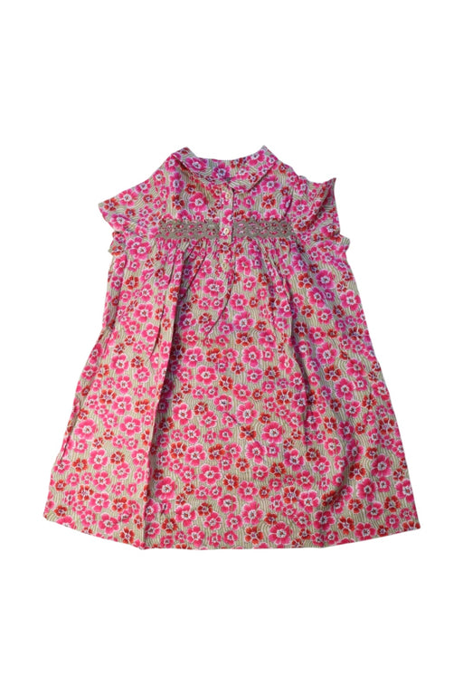 A Red Sleeveless Dresses from Bonpoint in size 3T for girl. (Front View)