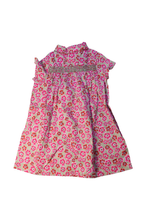 A Red Sleeveless Dresses from Bonpoint in size 3T for girl. (Back View)