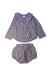 A Blue Shorts Sets from LOIR paris in size 3T for girl. (Front View)