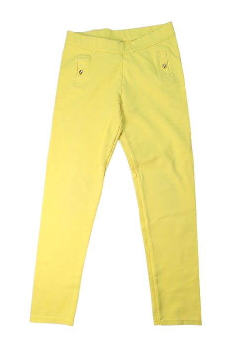 A Yellow Leggings from Janie & Jack in size 8Y for girl. (Front View)