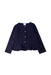 A Navy Cardigans from Jacadi in size 6T for girl. (Front View)