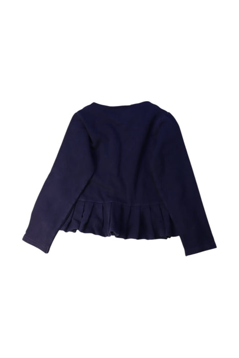 A Navy Cardigans from Jacadi in size 6T for girl. (Back View)