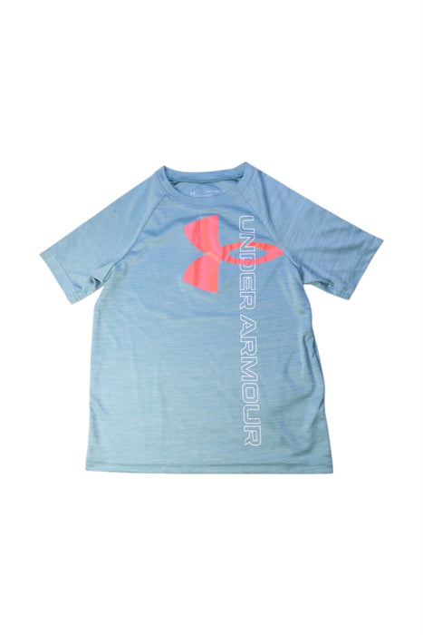 A Blue Short Sleeve T Shirts from Under Armour in size 7Y for boy. (Front View)