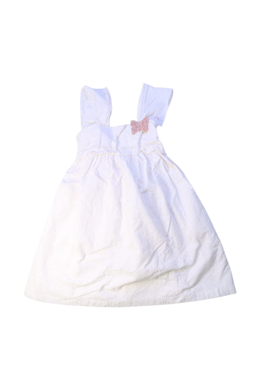 A White Sleeveless Dresses from Nanos in size 8Y for girl. (Front View)