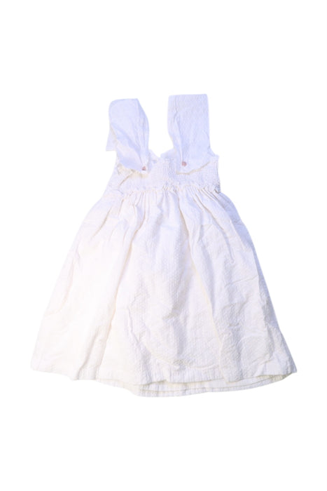 A White Sleeveless Dresses from Nanos in size 8Y for girl. (Back View)