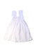 A White Sleeveless Dresses from Nanos in size 8Y for girl. (Back View)