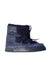 A Blue Winter Boots from Moncler in size 9Y for boy. (Front View)