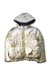 A Gold Puffer/Quilted Jackets from Guess in size 10Y for neutral. (Front View)