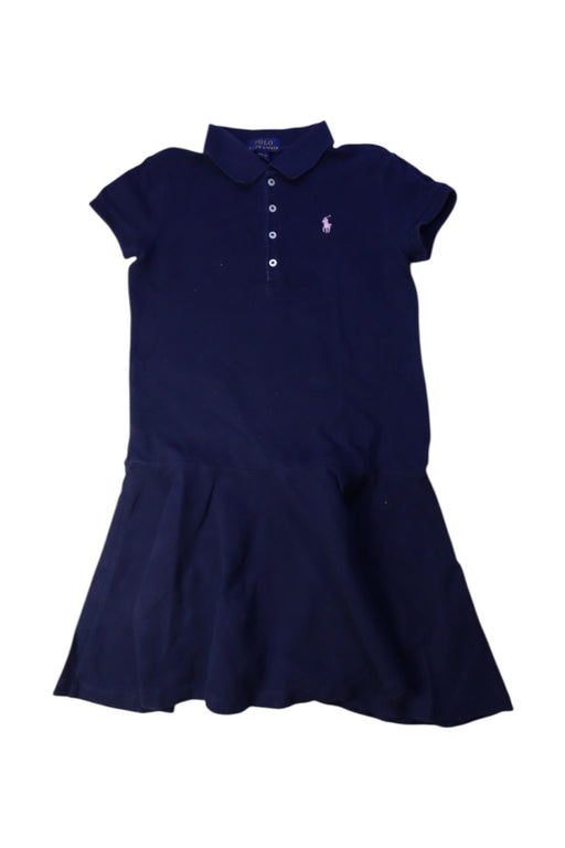 A Navy Short Sleeve Dresses from Polo Ralph Lauren in size 8Y for girl. (Front View)