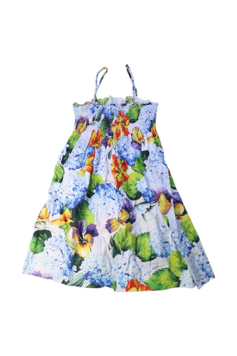 A Multicolour Sleeveless Dresses from Dolce & Gabbana in size 9Y for girl. (Back View)