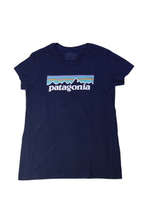 A Navy Short Sleeve T Shirts from Patagonia in size 7Y for girl. (Front View)