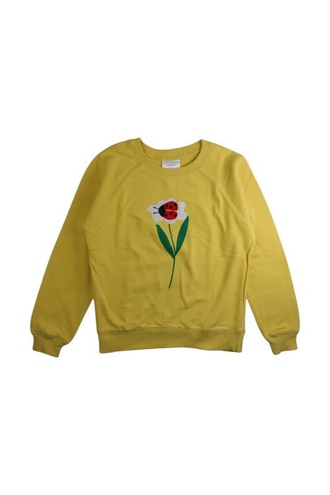 A Yellow Crewneck Sweatshirts from Hanna Andersson in size 6T for girl. (Front View)