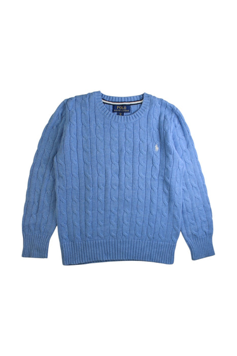 A Blue Knit Sweaters from Polo Ralph Lauren in size 8Y for neutral. (Front View)