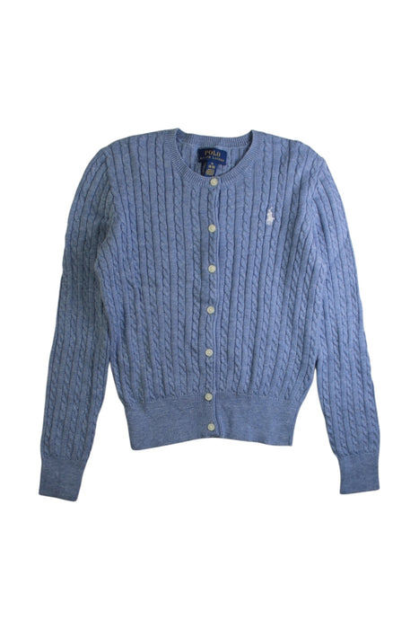 A Blue Cardigans from Polo Ralph Lauren in size 8Y for girl. (Front View)