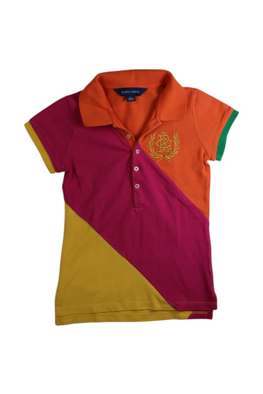 A Multicolour Short Sleeve Polos from Ralph Lauren in size 7Y for girl. (Front View)
