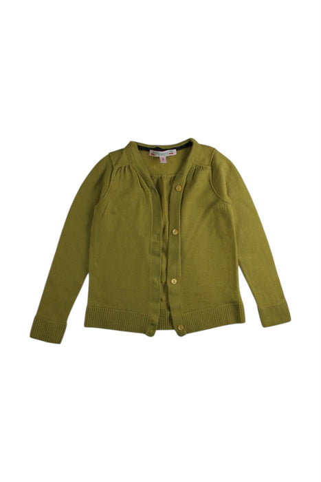A Green Cardigans from Bonpoint in size 3T for girl. (Front View)
