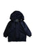 A Navy Rain Jackets from Petit Bateau in size 6-12M for boy. (Front View)