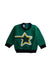 A Green Buttoned Sweatshirts from Petit Bateau in size 6-12M for boy. (Front View)