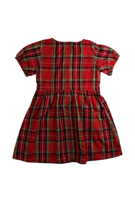 A Red Short Sleeve Dresses from Crewcuts in size 3T for girl. (Back View)