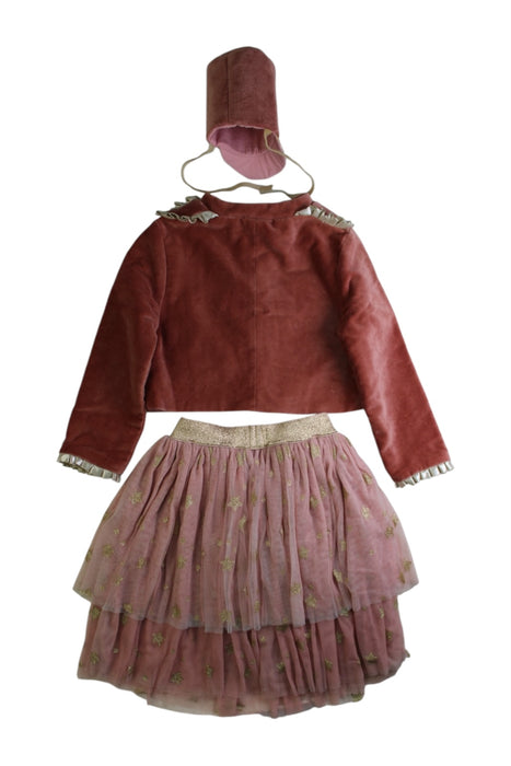 A Pink Halloween Costumes from Meri Meri in size 3T for girl. (Back View)