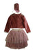 A Pink Halloween Costumes from Meri Meri in size 3T for girl. (Back View)
