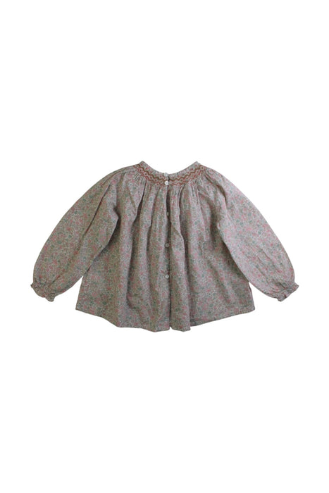 A Pink Long Sleeve Tops from Bonpoint in size 3T for girl. (Back View)