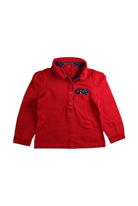 A Red Long Sleeve Shirts from Nicholas & Bears in size 2T for girl. (Front View)