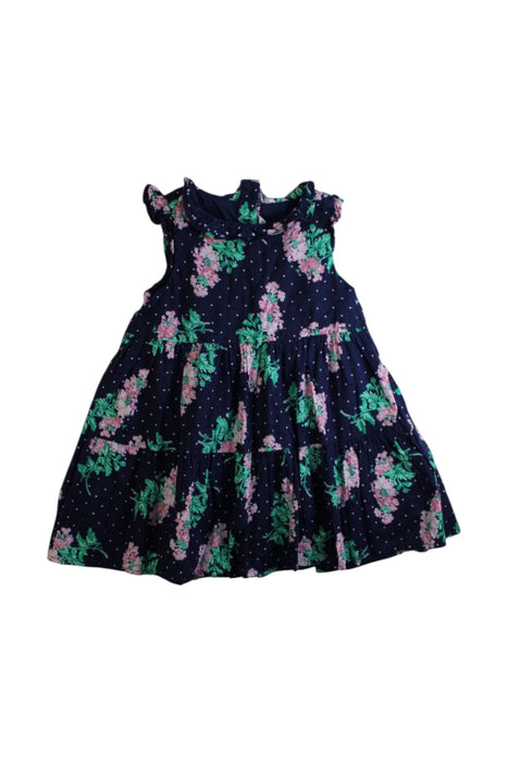 A Blue Sleeveless Dresses from Janie & Jack in size 2T for girl. (Front View)