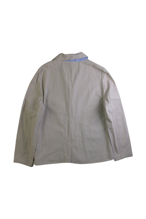 A Beige Blazers from Petit Bateau in size 8Y for boy. (Back View)