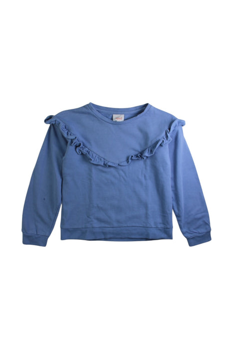 A Blue Long Sleeve Tops from Seed in size 8Y for girl. (Front View)