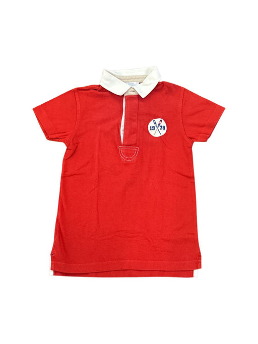 A Red Short Sleeve Polos from Jacadi in size 8Y for boy. (Front View)