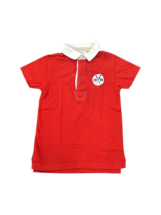 A Red Short Sleeve Polos from Jacadi in size 8Y for boy. (Front View)