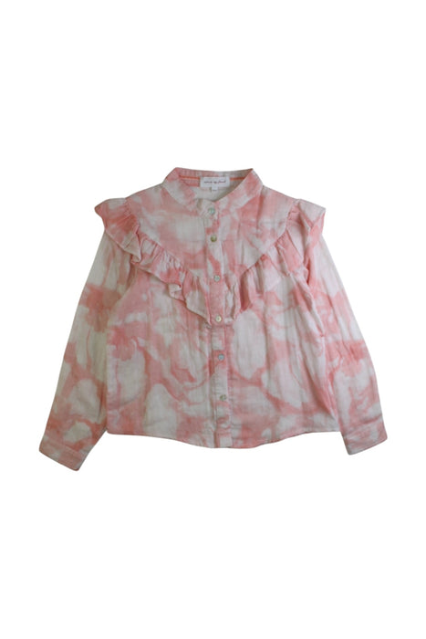 A Pink Long Sleeve Shirts from Excuse My French in size 8Y for girl. (Front View)