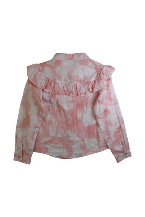 A Pink Long Sleeve Shirts from Excuse My French in size 8Y for girl. (Back View)
